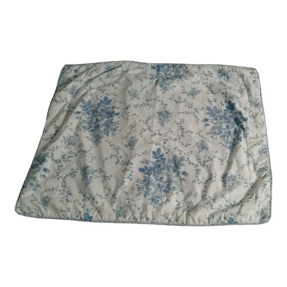 Laura Ashley Home Sophia Standard Pillow Sham Blue White Rose Pair Cottage - Picture 9 of 15